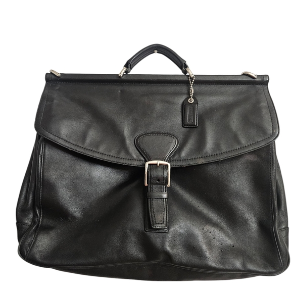 Coach Vintage Black Leather Brifcase - Picture 1 of 16
